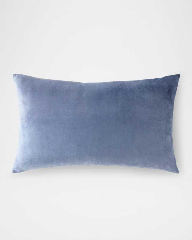 Nieporte Solid Velvet Lumbar Pillow, 18" x 30"
